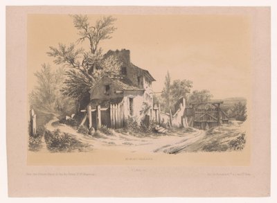 Boerderij op de Mont Valérien W Mont Valérien (tytuł na obiekcie) autorstwa Victor Lefranc