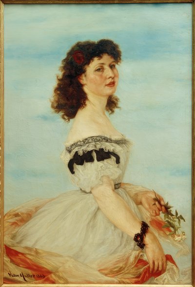 V. Müller, Portret Berty von Radowitz jako młodej dziewczyny autorstwa Victor Müller