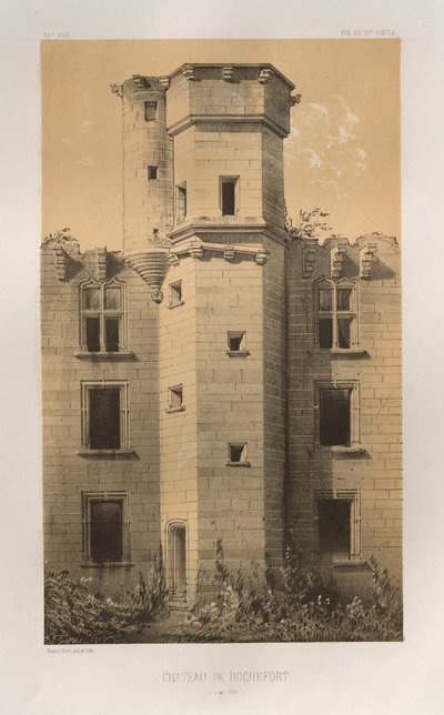 Malownicza architektura lub zabytki XV wieku. I XVI. Wieki: Zamki Francji XV i XVI wieku: Plac 69, Château de Rochefort (Côte d