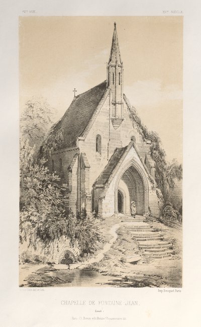 ...Pl.22, Kaplica Fontaine-Jean Loiret, wyd. 1860. autorstwa Victor Petit
