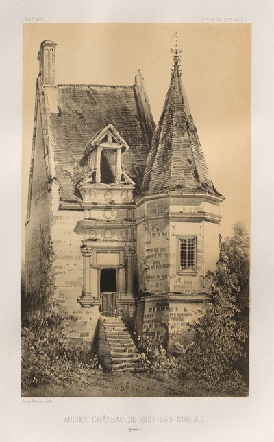 ...pl. 86, Dawny zamek Gisy-les-Nobles Yonne, 1860. autorstwa Victor Petit