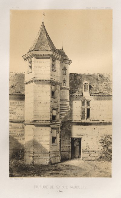 ...Pl. 87, Przeorat Sainte Gaudulfe Eure, 1860. autorstwa Victor Petit