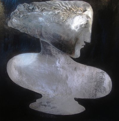 Elegancki srebrny profil autorstwa Victor Tkachenko