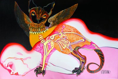 Surrealistyczny sen o nietoperzowym stworzeniu autorstwa Victor Tkachenko