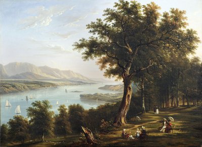 Widok z Hyde Parku nad rzeką Hudson, 1845 autorstwa Victor de Grailly