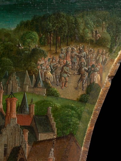 Zdobycie Jerozolimy przez Tytusa (predella) autorstwa Vienna Master of Mary of Burgundy