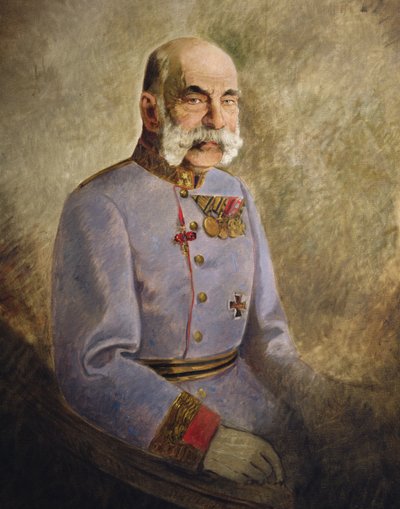 Franciszek Józef I z Austrii, ok. 1916 r. (olej na płótnie) autorstwa Vienna Nedomansky Studio