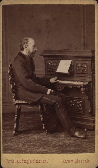 Portret librecisty i kompozytora Franza Friedricha Richarda Genée 1823-1895, ok. 1880-1885. autorstwa Vienna . Photo studio Xaver Massak
