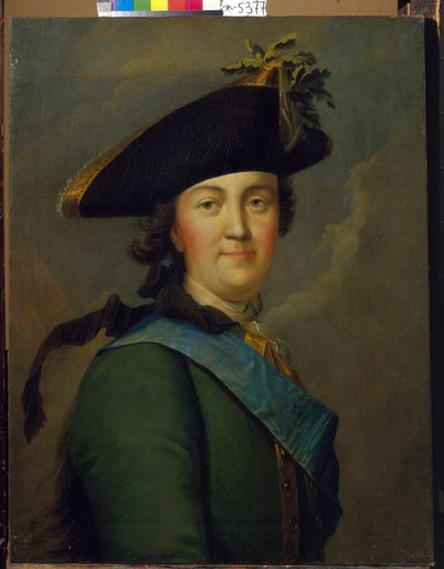 Portret cesarzowej Katarzyny II w mundurze ratownika autorstwa Vigilius Erichsen