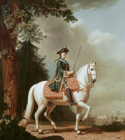 Caryca Katarzyna II na koniu, po ... (obraz na płótnie) autorstwa Vigilius Erichsen