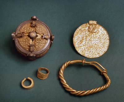 Biżuteria wikingów z Gotlandii w Szwecji. X wiek. Sztokholm, Historiska Museet autorstwa Viking