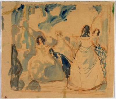 Na tarasie, 1901 autorstwa Viktor Elpidiforovich Borisov Musatov