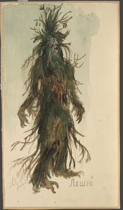 Leszy. Projekt kostiumu do opery Snow Maiden N. Rimskiego-Korsakowa, 1885. autorstwa Viktor Mikhaylovich Vasnetsov