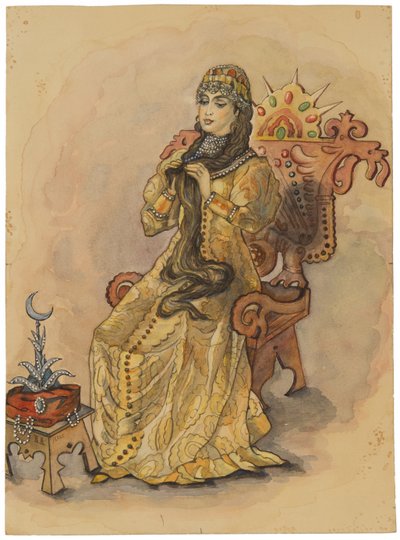 Księżniczka, która nigdy nie uśmiechała się Nesmeyana, 1896 autorstwa Viktor Mikhaylovich Vasnetsov