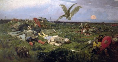 Pole bitwy księcia Igora z Kipczakami, 1880. autorstwa Viktor Mikhaylovich Vasnetsov
