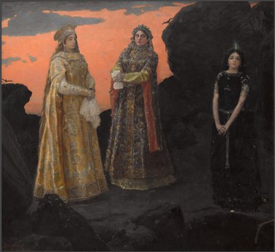 Trzy królowe podziemnego królestwa, 1879. autorstwa Viktor Mikhaylovich Vasnetsov