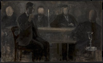 Pięć portretów. Studium malarskie w Thielska Galleriet, Sztokholm autorstwa Vilhelm Hammershøi