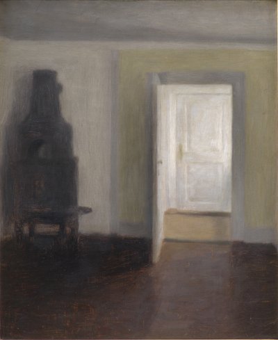 Wnętrze. Stary piec autorstwa Vilhelm Hammershøi