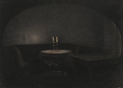 Wnętrze. Sztuczne światło autorstwa Vilhelm Hammershøi