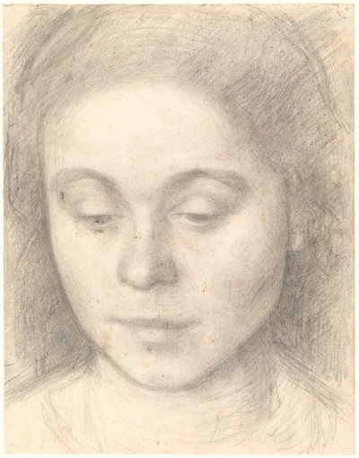 Portret Idy, żony artysty autorstwa Vilhelm Hammershøi
