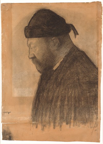 Portret Thorvalda Bindesbølla z profilu po lewej autorstwa Vilhelm Hammershøi