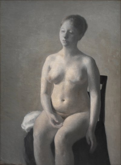 Akt kobiecy w pozycji siedzącej, 1889. autorstwa Vilhelm Hammershøi