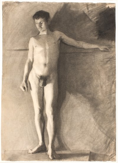 Stojący model męski autorstwa Vilhelm Hammershøi