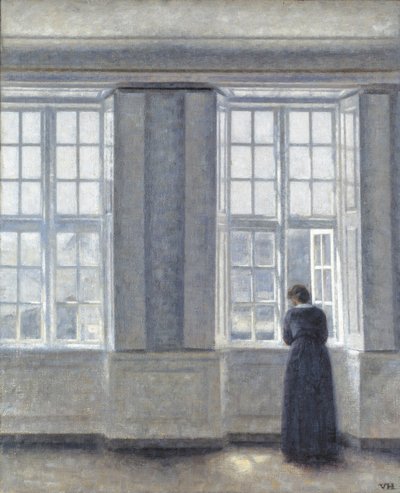 Wysokie okna autorstwa Vilhelm Hammershøi