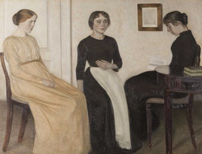 Trzy młode kobiety, 1888. autorstwa Vilhelm Hammershøi