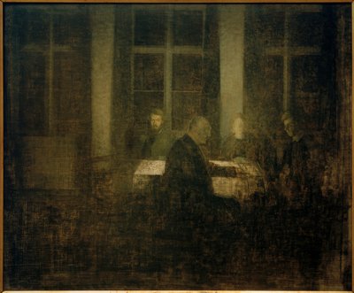Wieczór w pokoju autorstwa Vilhelm Hammershoi