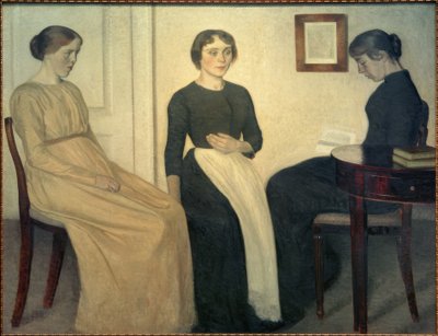 Trzy młode kobiety autorstwa Vilhelm Hammershoi