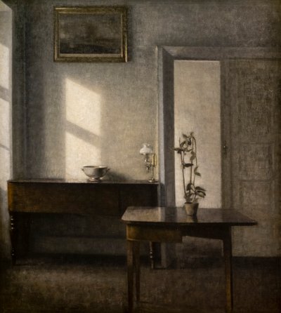 Wnętrze z portem kwiatowym, Bredgade 25 autorstwa Vilhelm Hammershoi