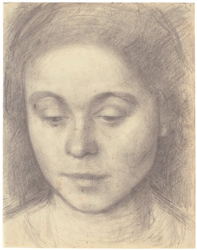 Portret Idy, żony artysty, 1898 (ołówek) autorstwa Vilhelm Hammershoi