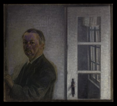 Autoportret w Spurveskjul autorstwa Vilhelm Hammershøi