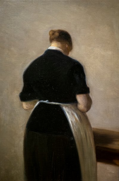 Studium stojącej kobiety, widok z tyłu autorstwa Vilhelm Hammershoi