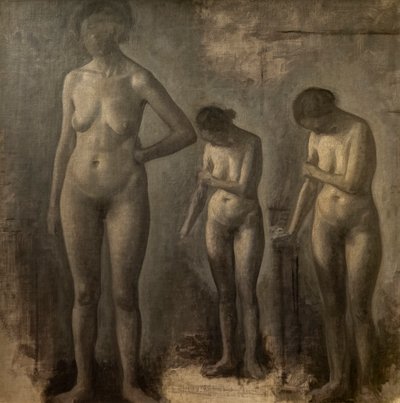 Trzy studia aktu kobiecego autorstwa Vilhelm Hammershoi