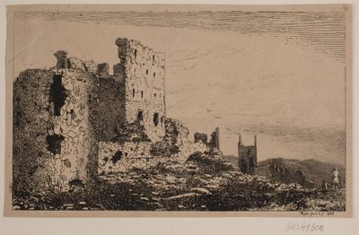 Hammershus na Bornholmie autorstwa Vilhelm Kyhn