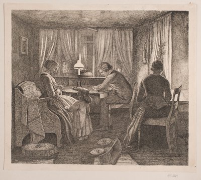 Wnętrze z rodziną Artysty autorstwa Vilhelm Kyhn