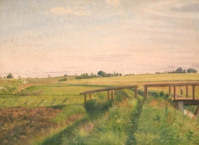 Krajobraz polny z mostem autorstwa Vilhelm Kyhn