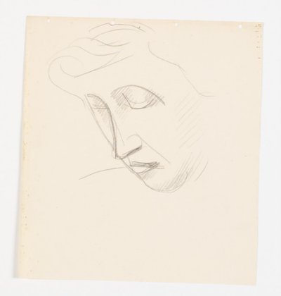 Portret kobiety w profilu 3/4, zgięty w lewo autorstwa Vilhelm Lundstrøm