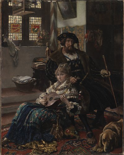 Christian II i Dyveke autorstwa Vilhelm Rosenstand