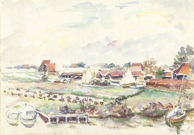 Krajobraz we Fryzji autorstwa Villeboeuf