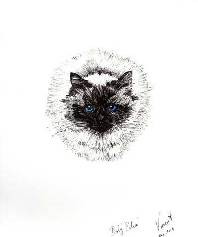 Bal dziecka, 2015, (tusz na papierze) autorstwa Vincent Alexander Booth