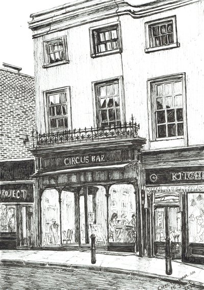 Cheltenham Spa, 2017, (Tusz na papierze) autorstwa Vincent Alexander Booth