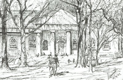 Harvard Boston USA, 2003, (tusz na papierze) autorstwa Vincent Alexander Booth