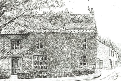 Dom w Ribchester, 2012, (Tusz na papierze) autorstwa Vincent Alexander Booth