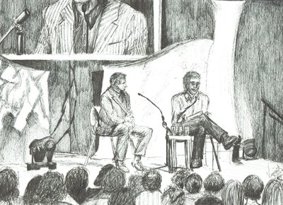 Wywiad z Johnnym Walkerem; 2007; (tusz na papierze) autorstwa Vincent Alexander Booth