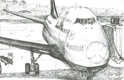 Jumbo Jet na lotnisku Logan, 2003 autorstwa Vincent Alexander Booth