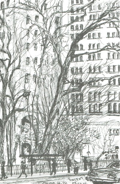 Park Madison Square Nowy Jork, 2003 autorstwa Vincent Alexander Booth