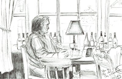 Mężczyzna w knajpie po posiłku, 2006 autorstwa Vincent Alexander Booth